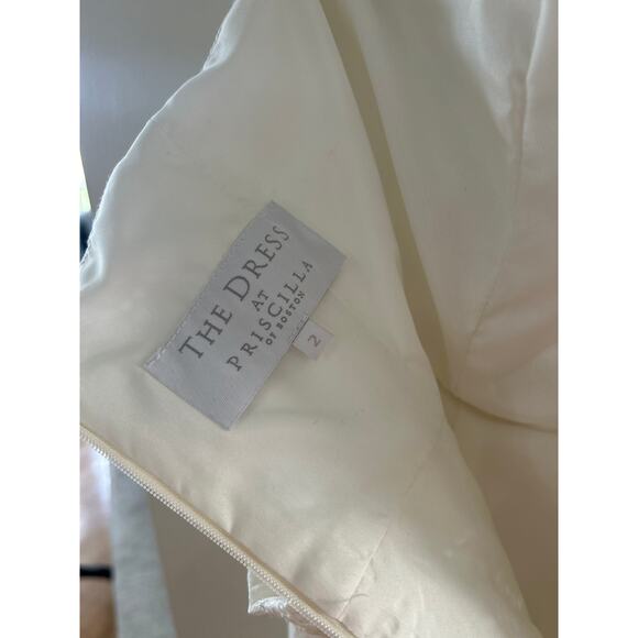 The Dress Priscilla of Boston Cream White Eyelet Ruffle Shoulder Mini Dress - Picture 4 of 6